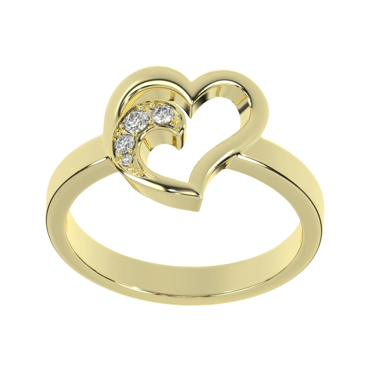 Interlocking Heart Diamond Ring