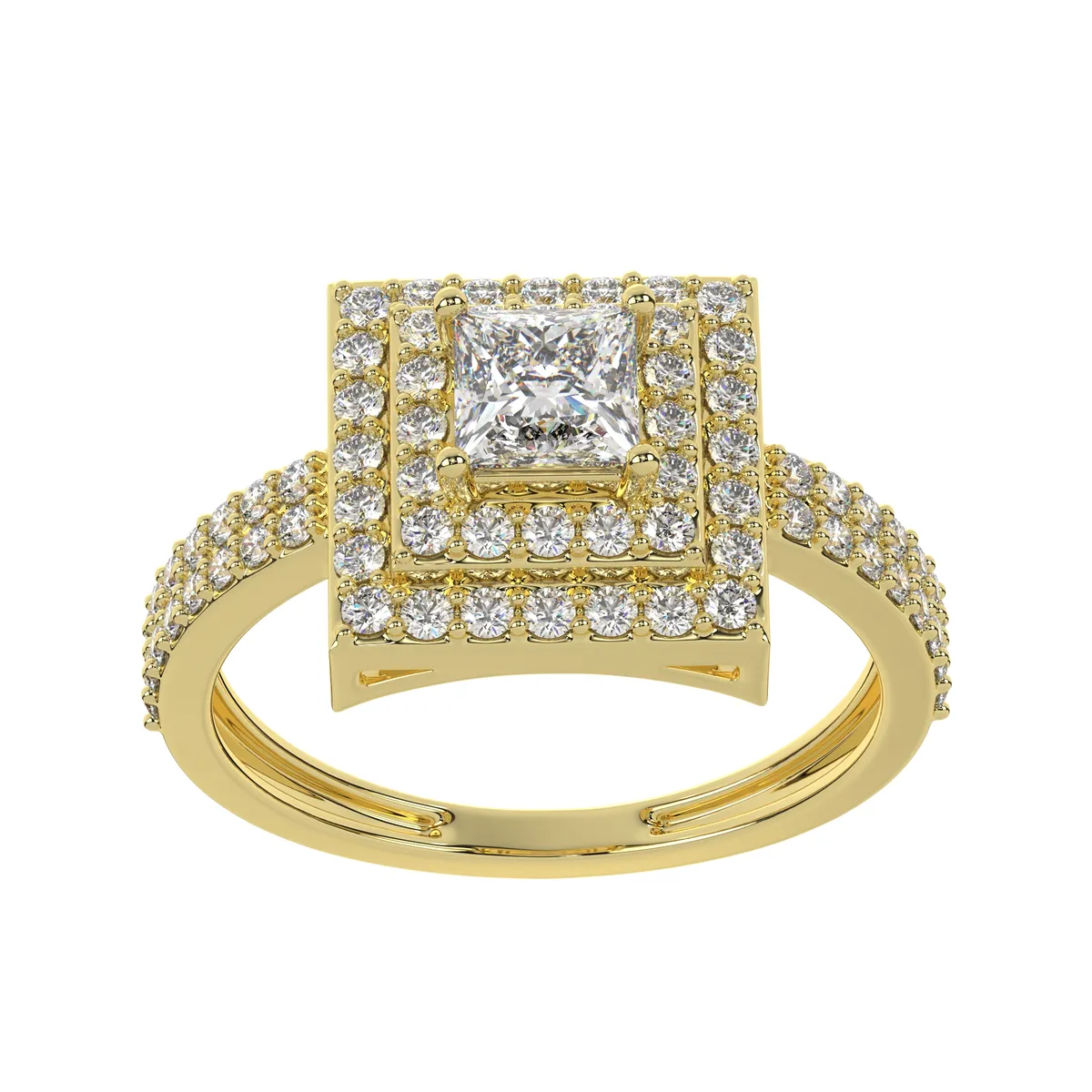 Bold & Beautiful Diamond Ring Princess Meets Round Sparkle