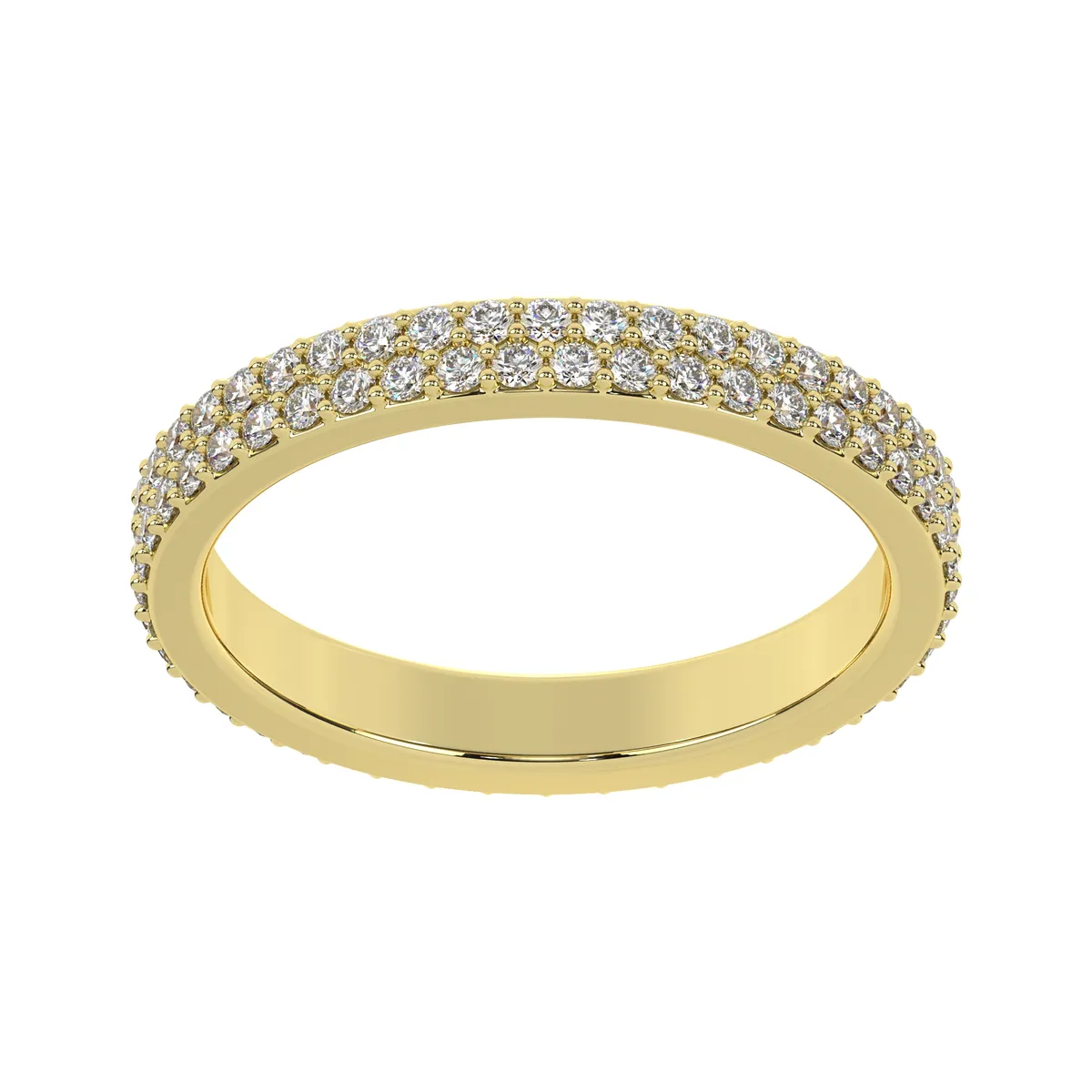 Round Cut Diamond Band Ring Subtle Shine, Lasting Style