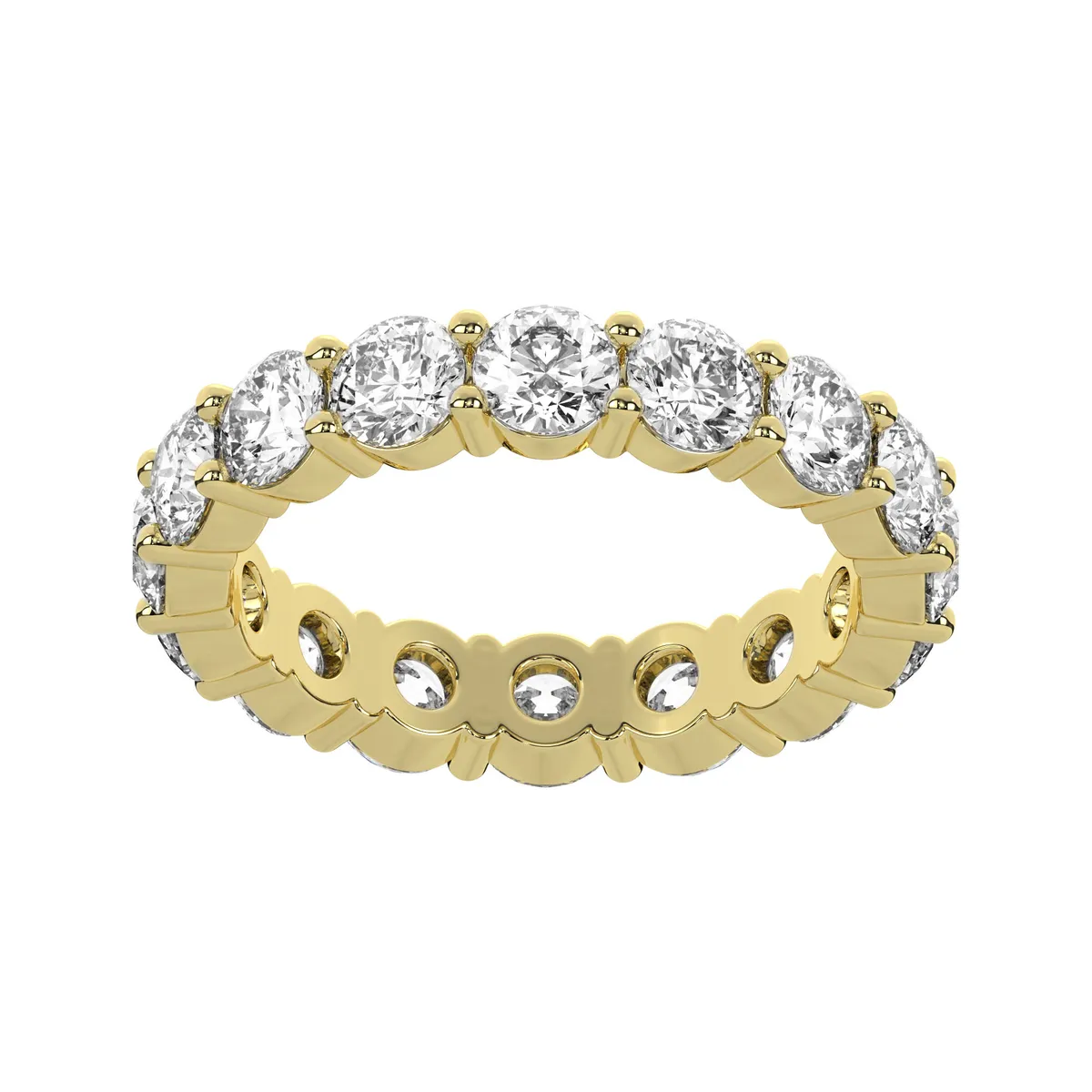 Dainty Round Diamond Band Ring Perfect for Daily Glam