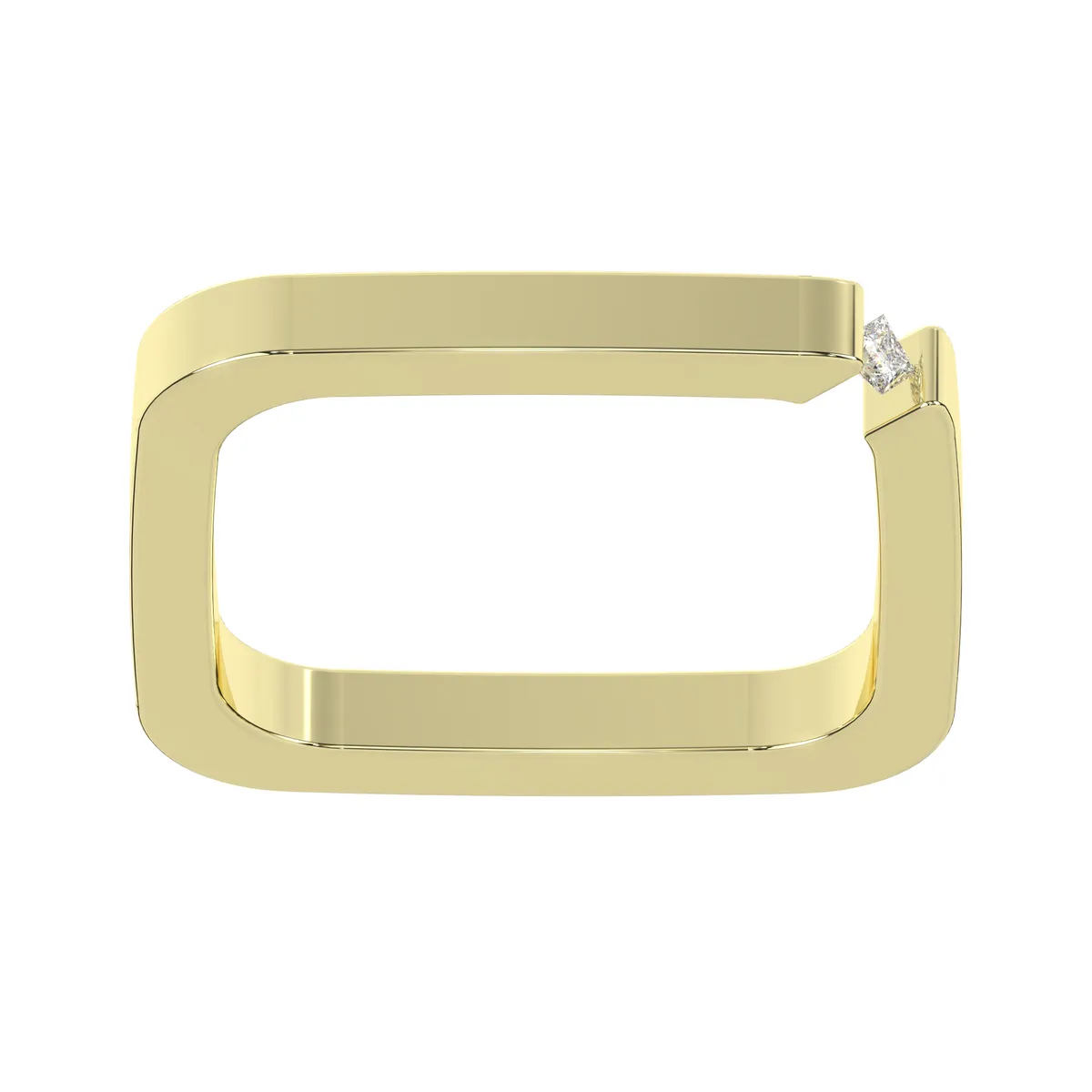 Contemporary Princess-Cut Hidden Accent Ring