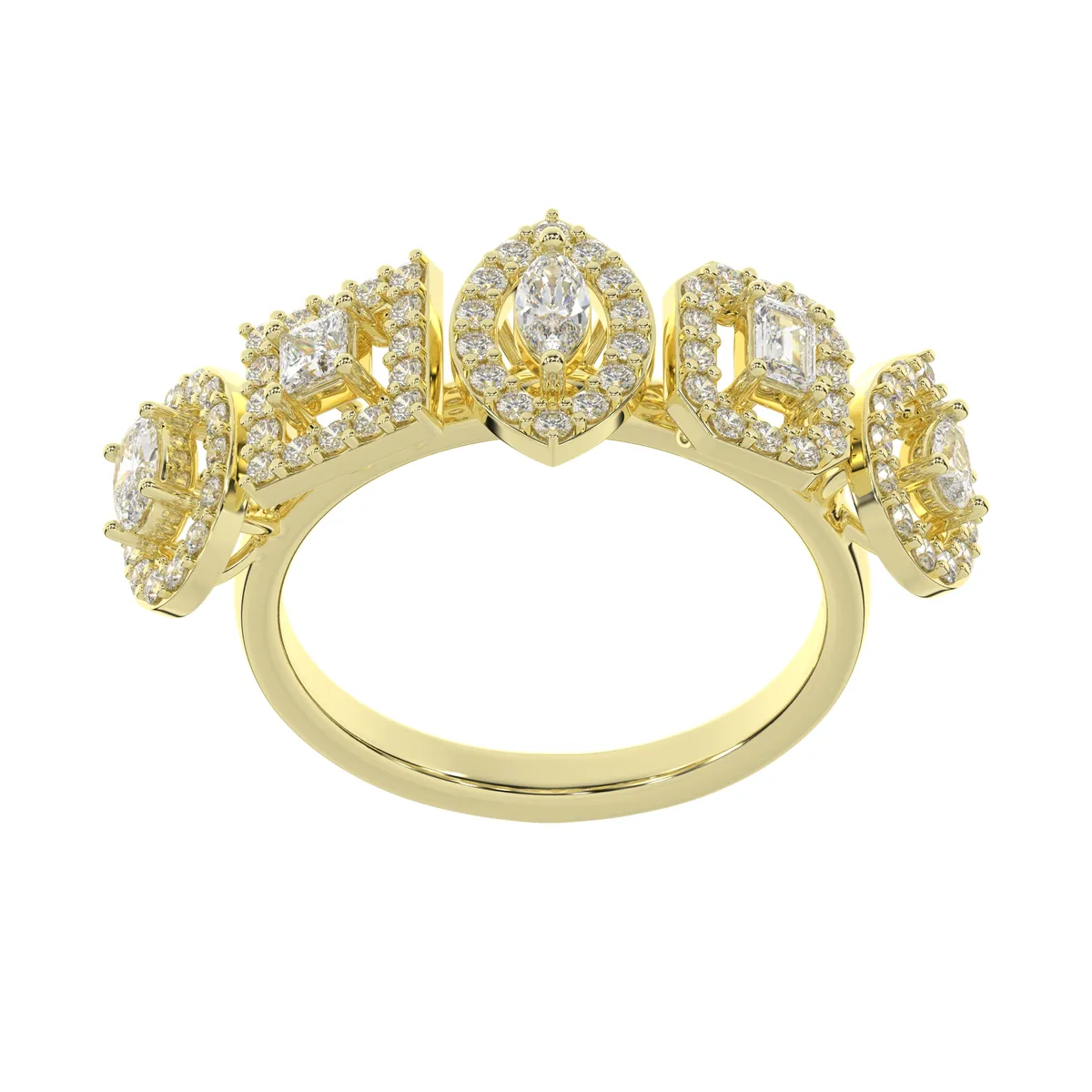 Oval, Princess, Pear, Emerald, and Marquise Diamond Band