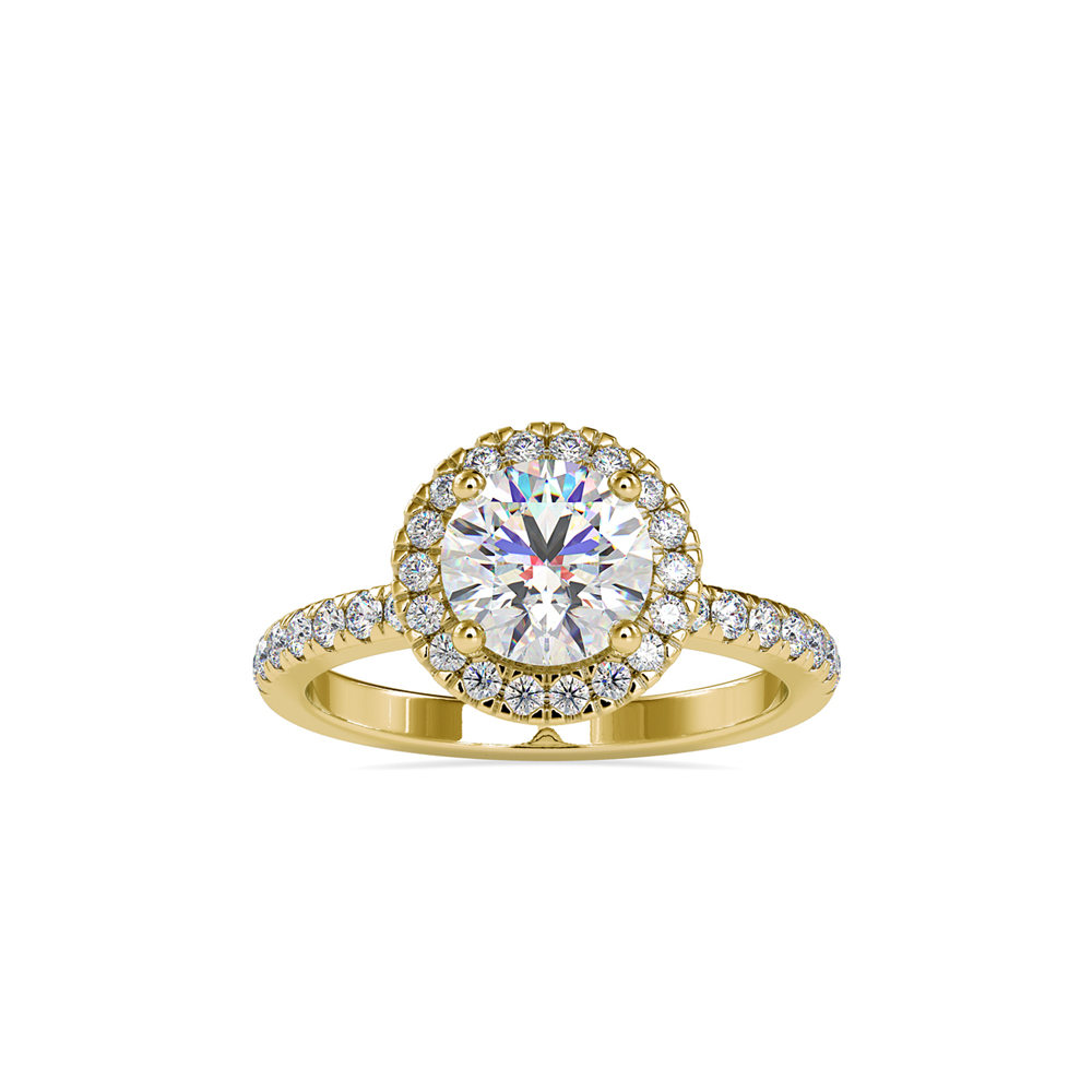 Classic Round Halo Engagement Ring