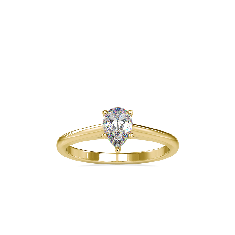 Elegant Tapered Band Pear Solitaire