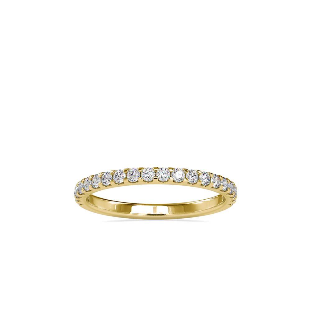 Shared-Prong Diamond Wedding Ring