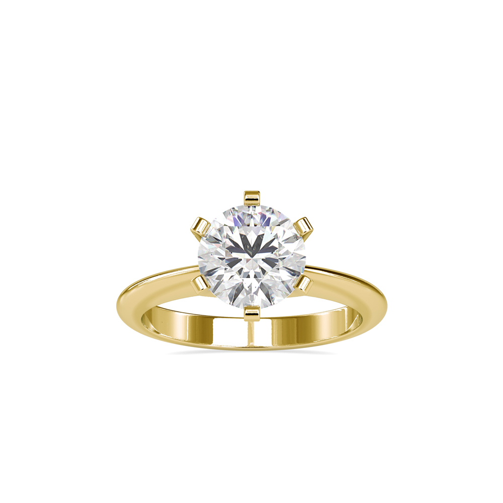 Beautiful Classic Round Brilliant Cut Solitaire Diamond Promise Ring For Women