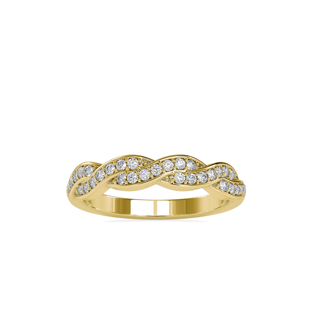 Unique Style Twisted Band With Moissanite round Brilliant Diamond Engagement Ring For Women