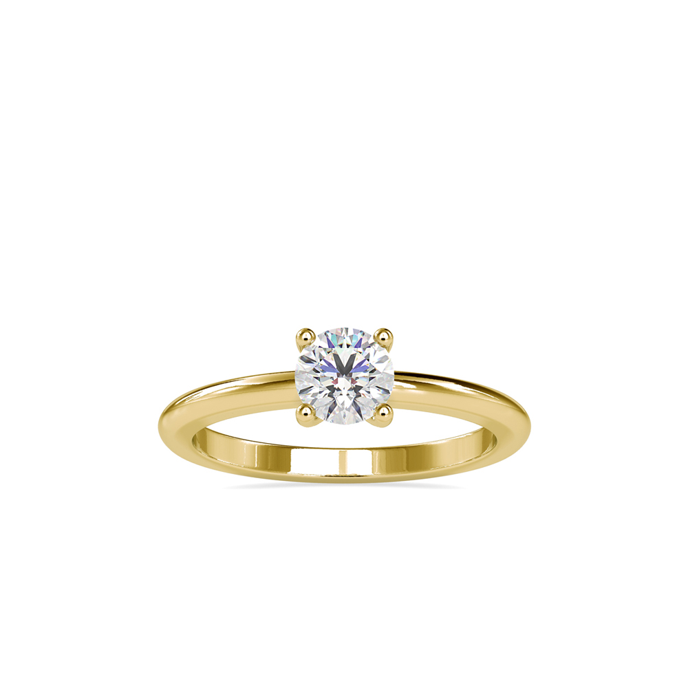 Classical Small Moissanite Round Cut With Pave Style Solitaire Diamond Proposal Ring For women