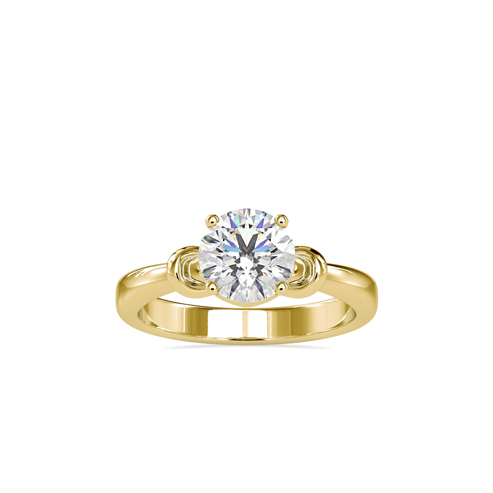 Knot-Detail Solitaire Ring