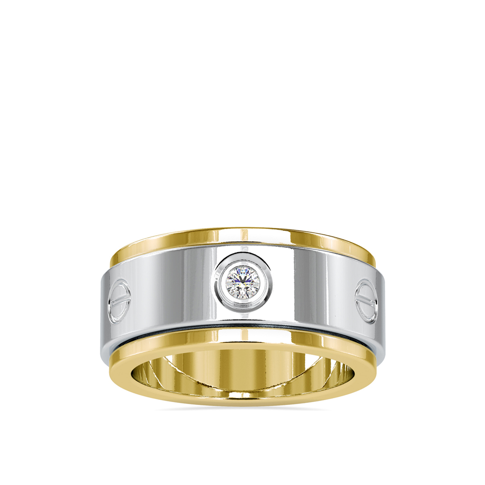 Two-Tone Diamond Spinner Ring
