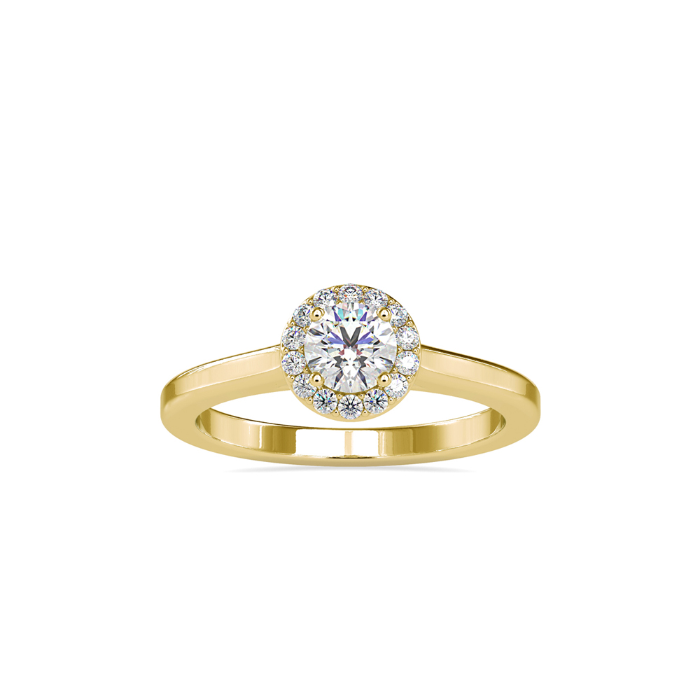 Round Diamond Halo Engagement Ring