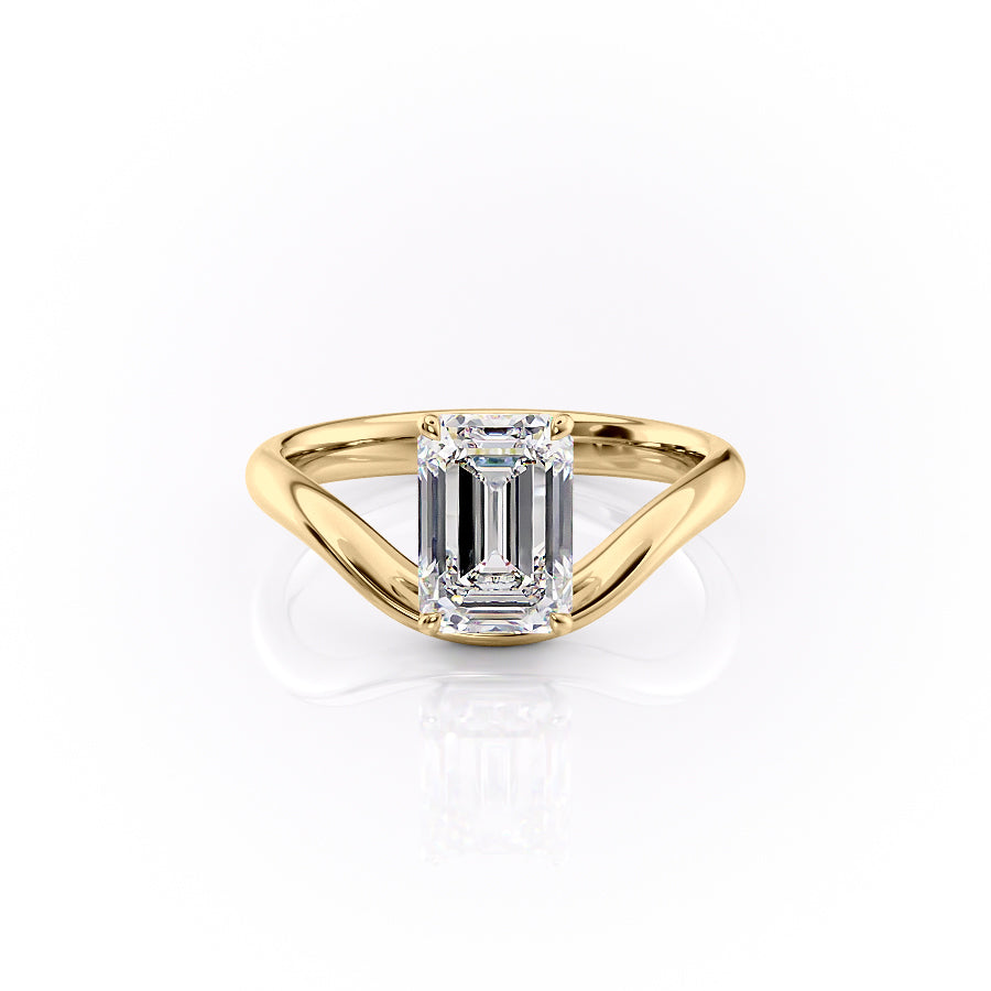 Emerald-Cut Celtic Knot Engagement Ring