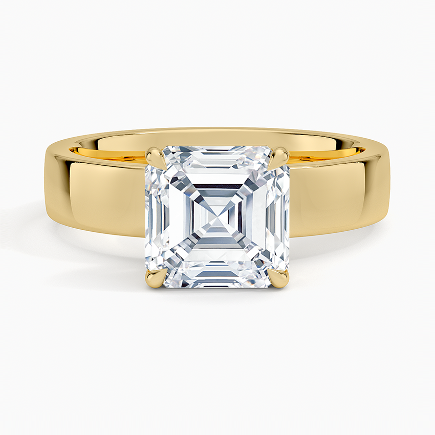 Classic Asscher-Cut Solitaire Engagement Rin