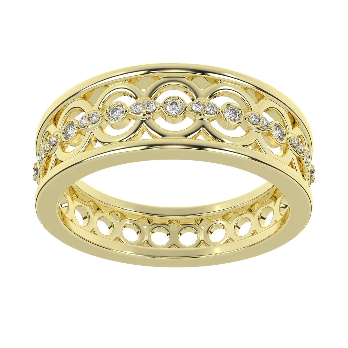 Anniversary/Stackable Wide Diamond Ring