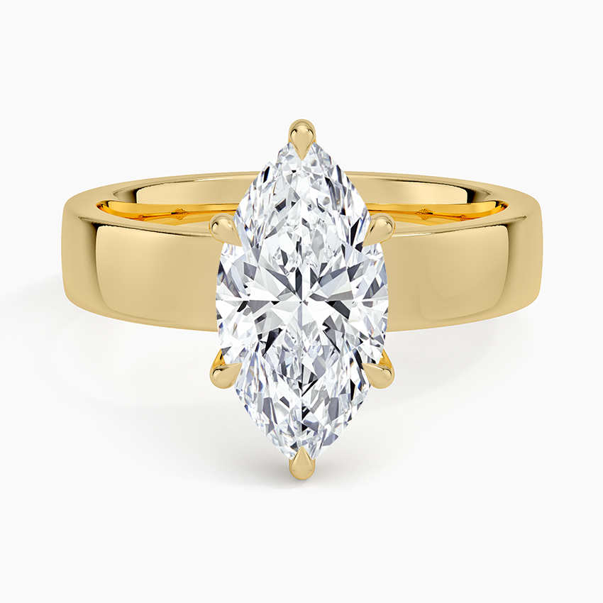 Classic Marquise-Cut Solitaire Engagement Ring