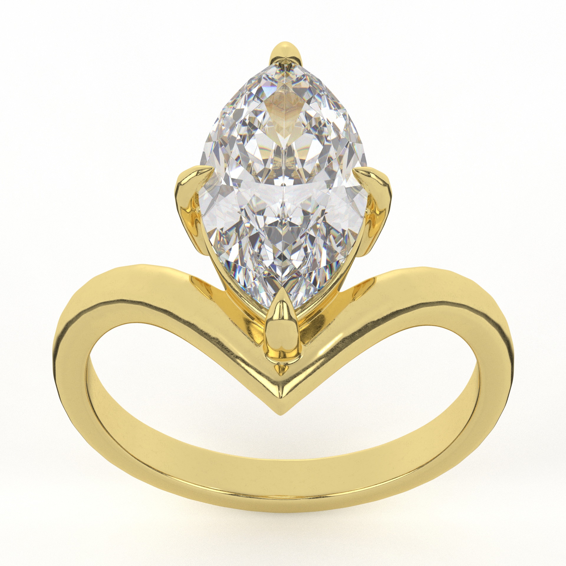 The Majestic Marquise V-Setting Solitaire