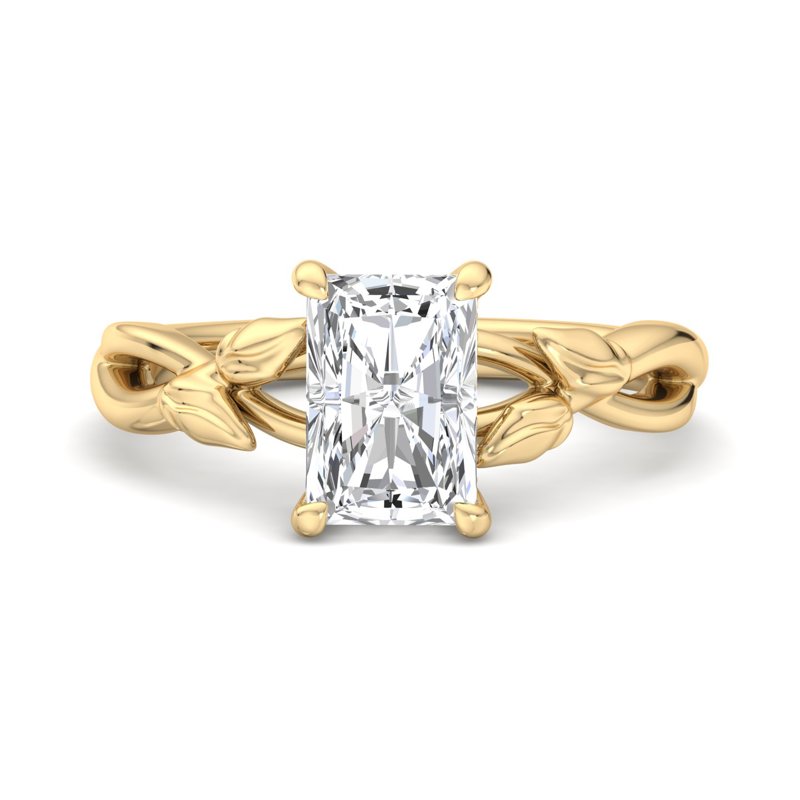Radiant Cut Diamond Nature Band Ring