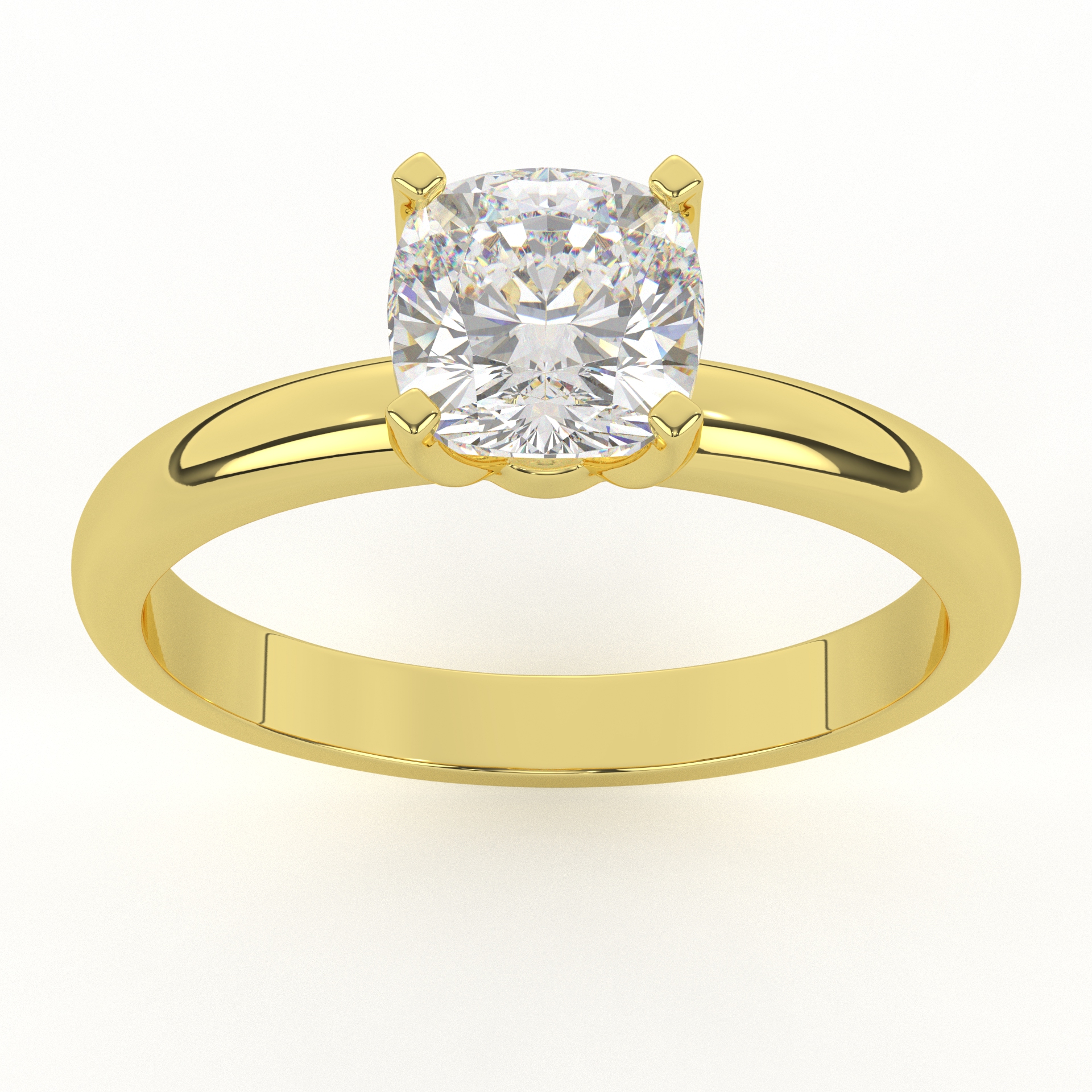 Classic Cushion Solitaire Ring