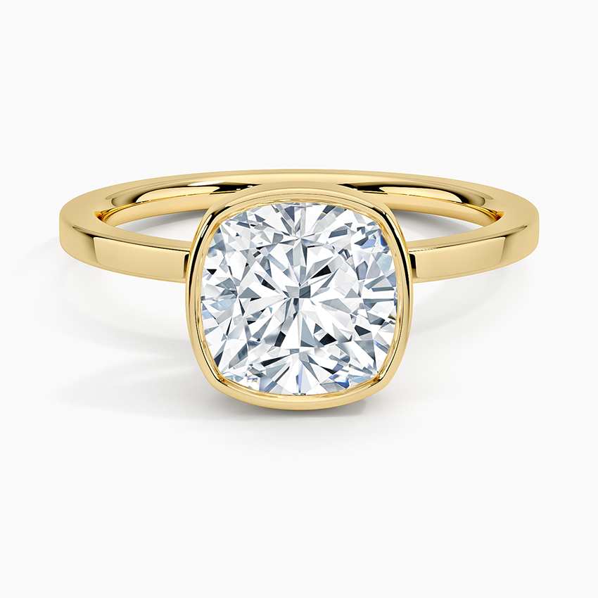 Minimalist Cushion Bezel Solitaire