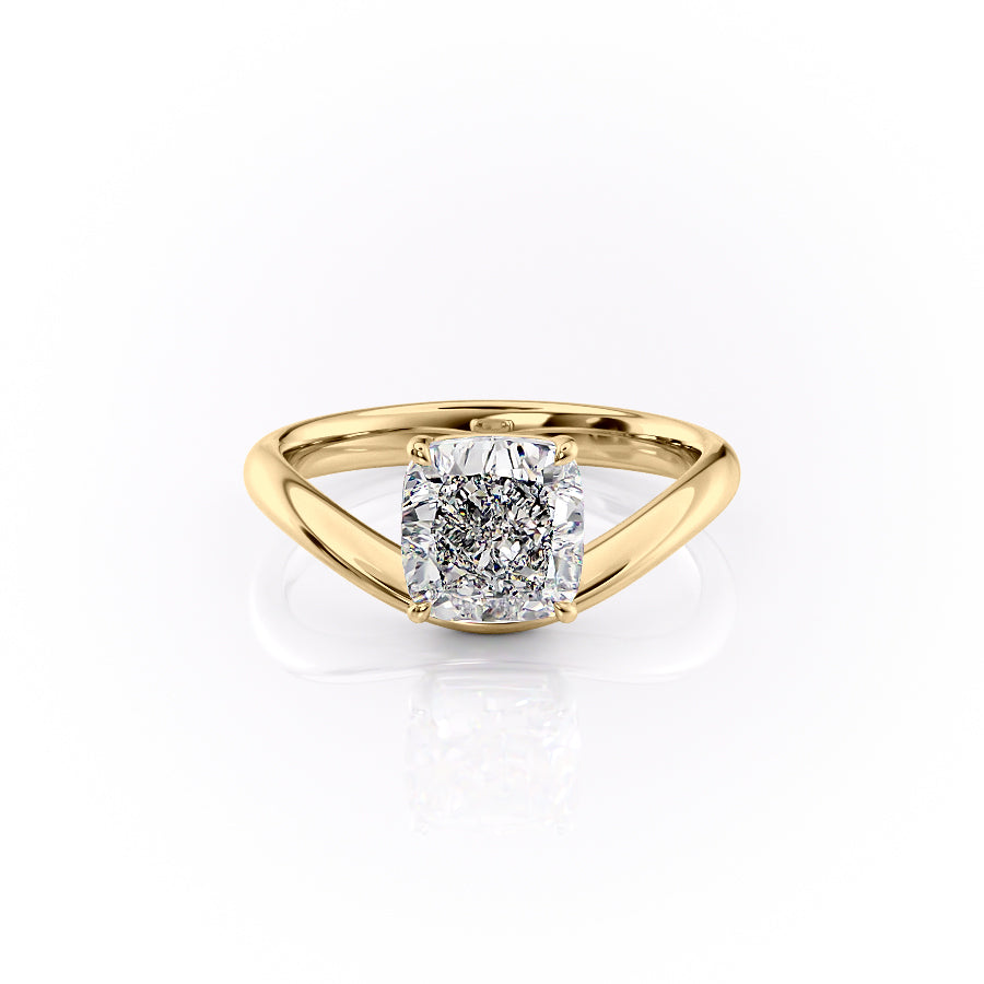 Fluid Movement Solitaire Ring