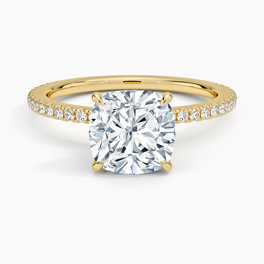 The Brilliant Accented Cushion Ring