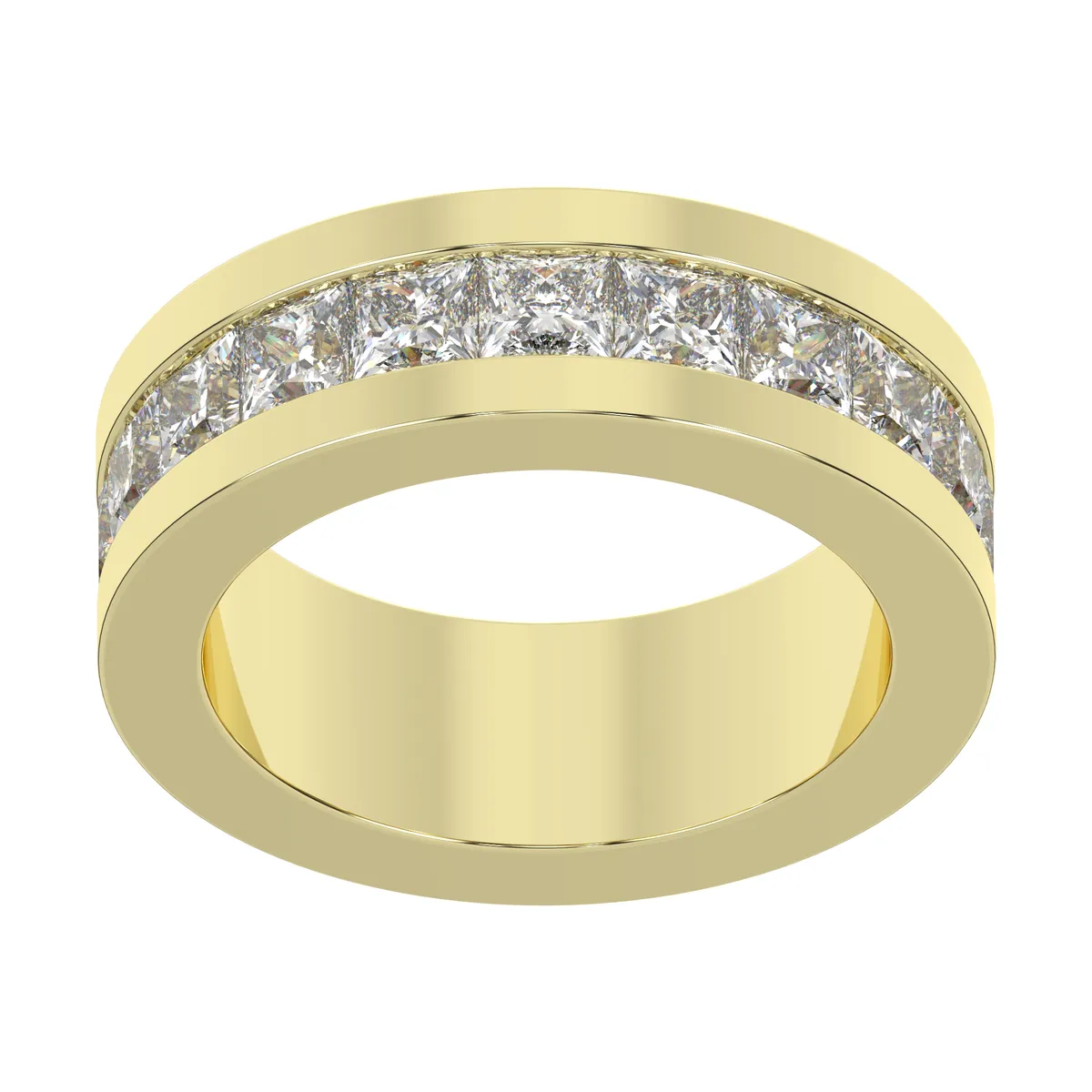 Princess-Cut Diamond Channel Band Ring