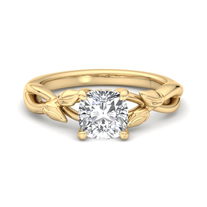 Ornate Scroll Cushion Solitaire