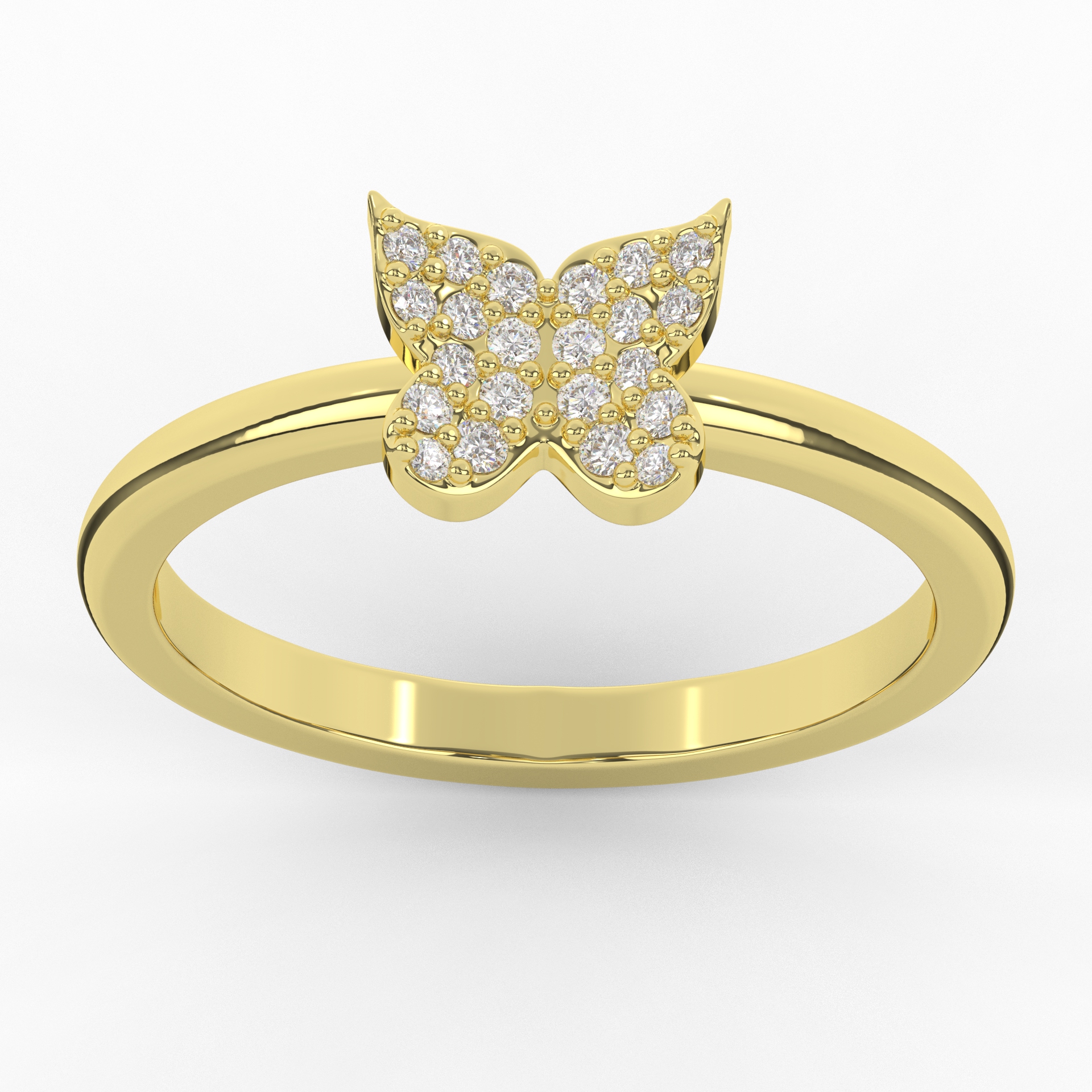 Whimsical Butterfly Accent Ring