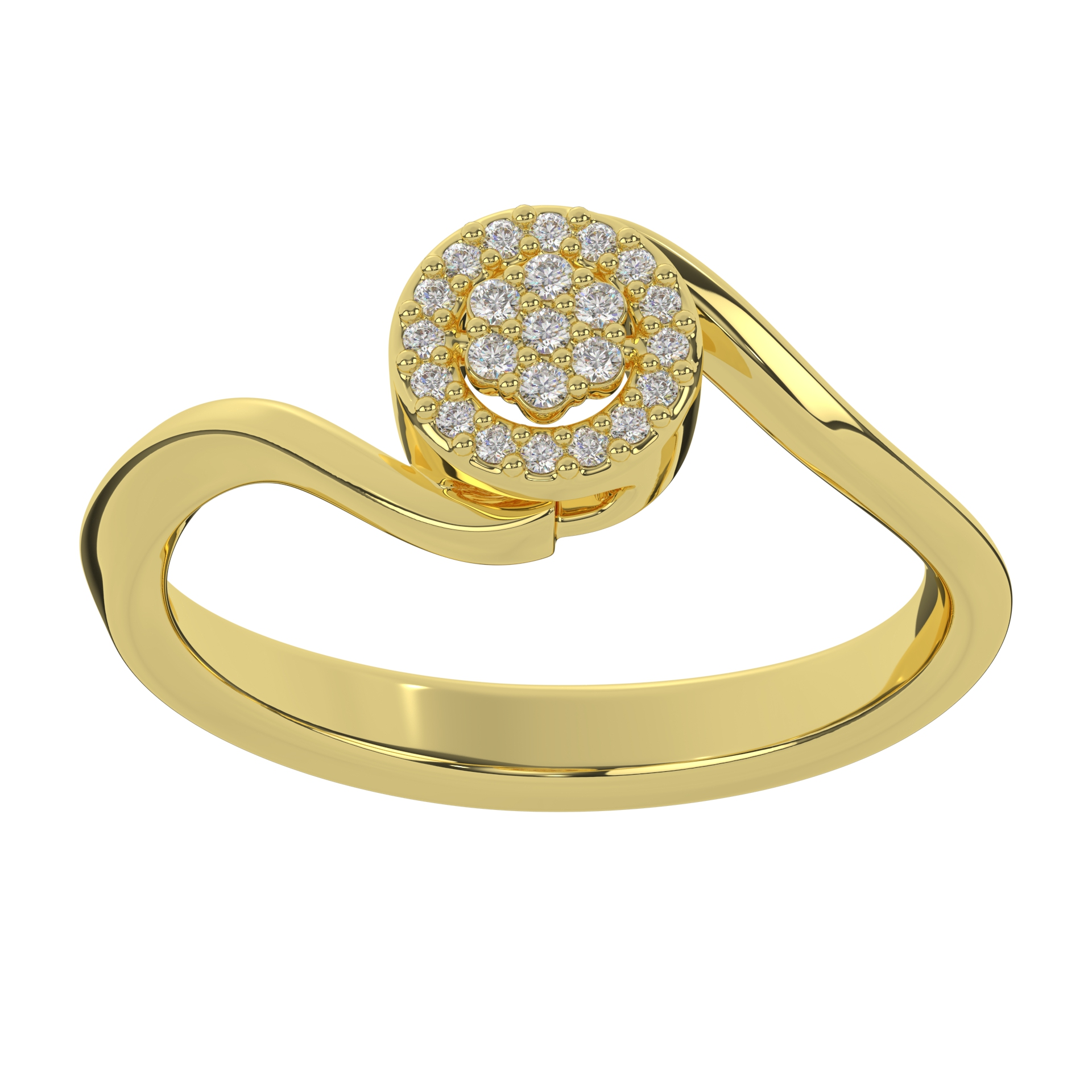 Modern Twist Diamond Promise Ring