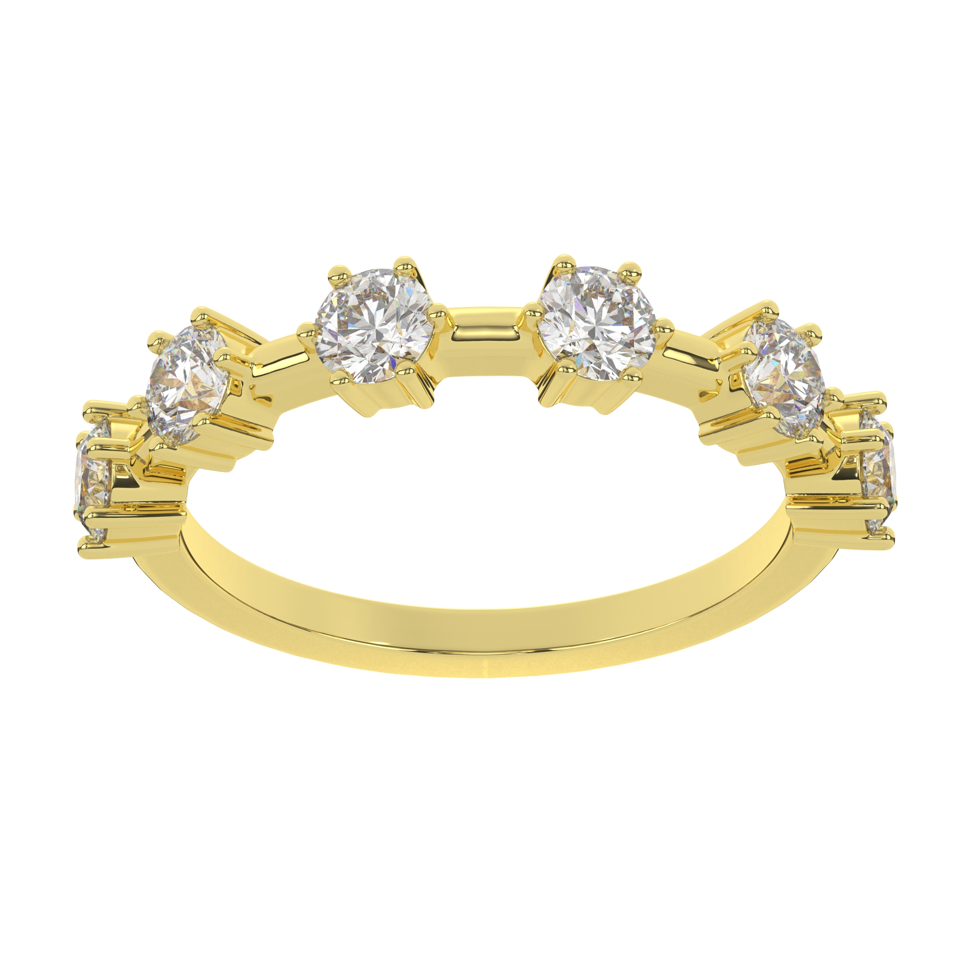 Simple Stylish Small Cute Moissanite Round Brilliant Cut  Diamond Engagement Ring For Women