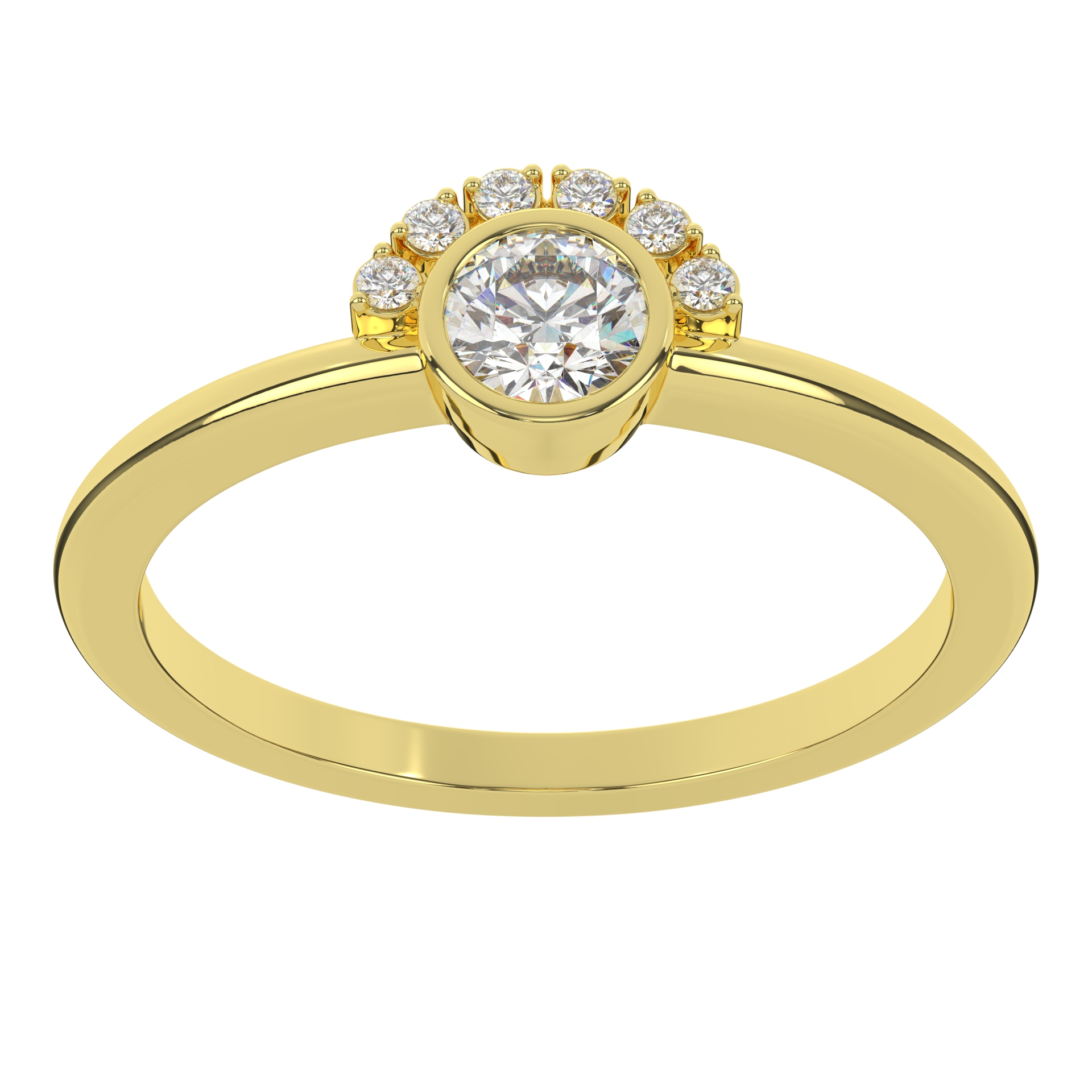 Unique Style Moissanite Round Brilliant Cut Dimond Engagement Ring For Women