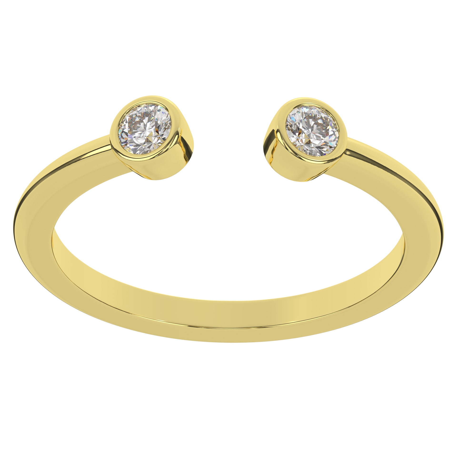 Fancy Moissanite Round Brilliant Cut Adjustable Daily Wearing Ring For Women