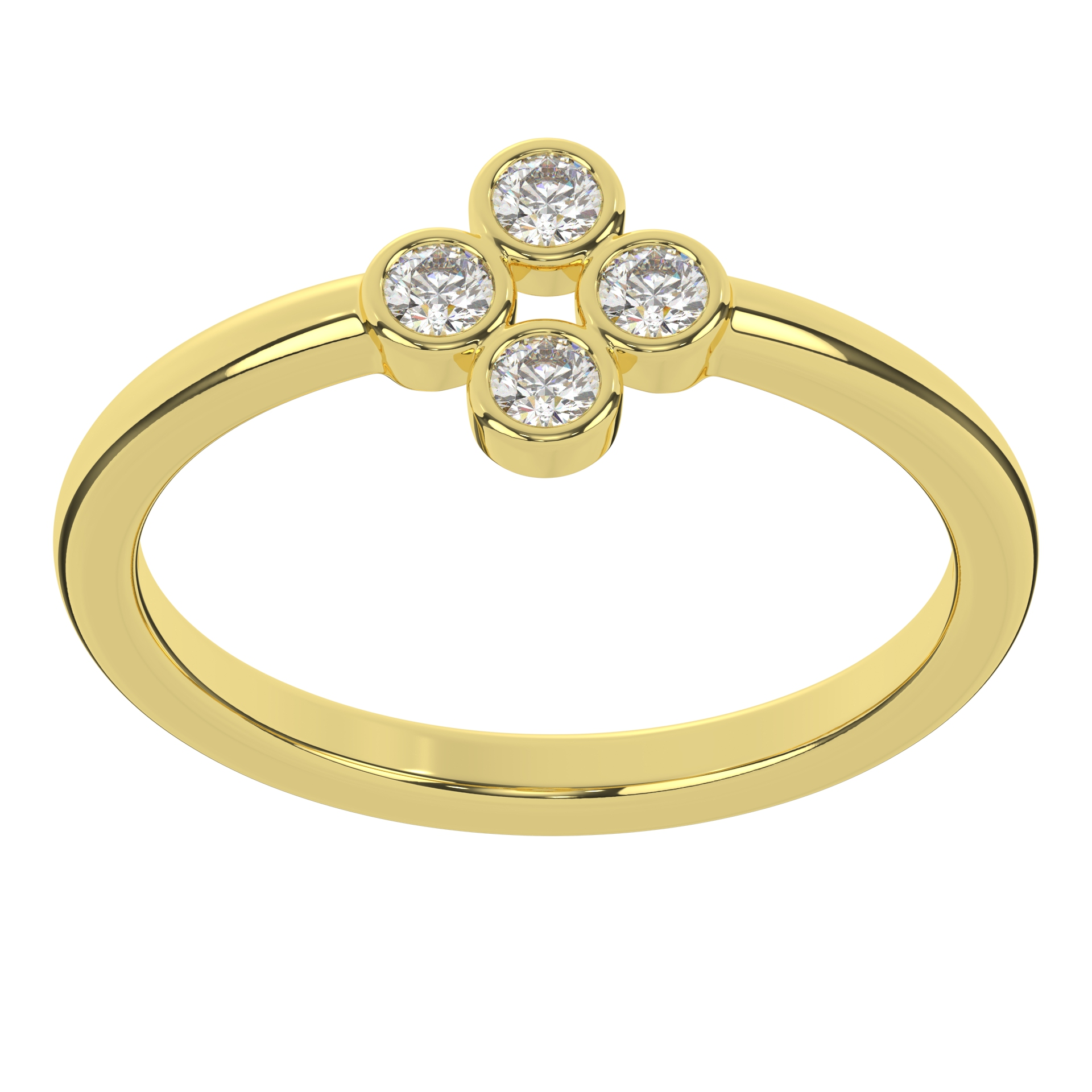 Stylish Small Cute Moissanite Diamond Wedding Ring For Women