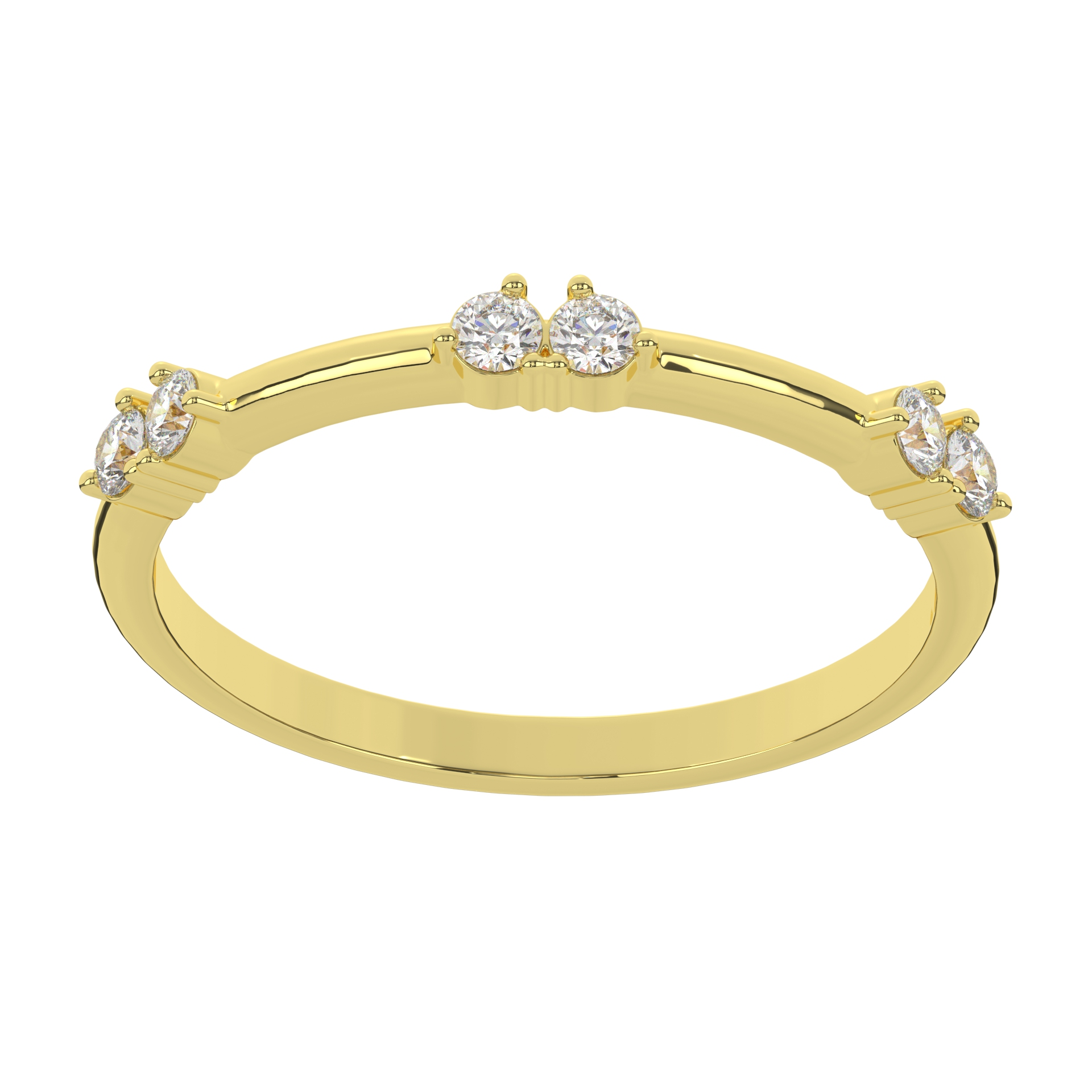 Fancy Classic Moissanite Round Brilliant Cut Diamond Proposal Ring For Women