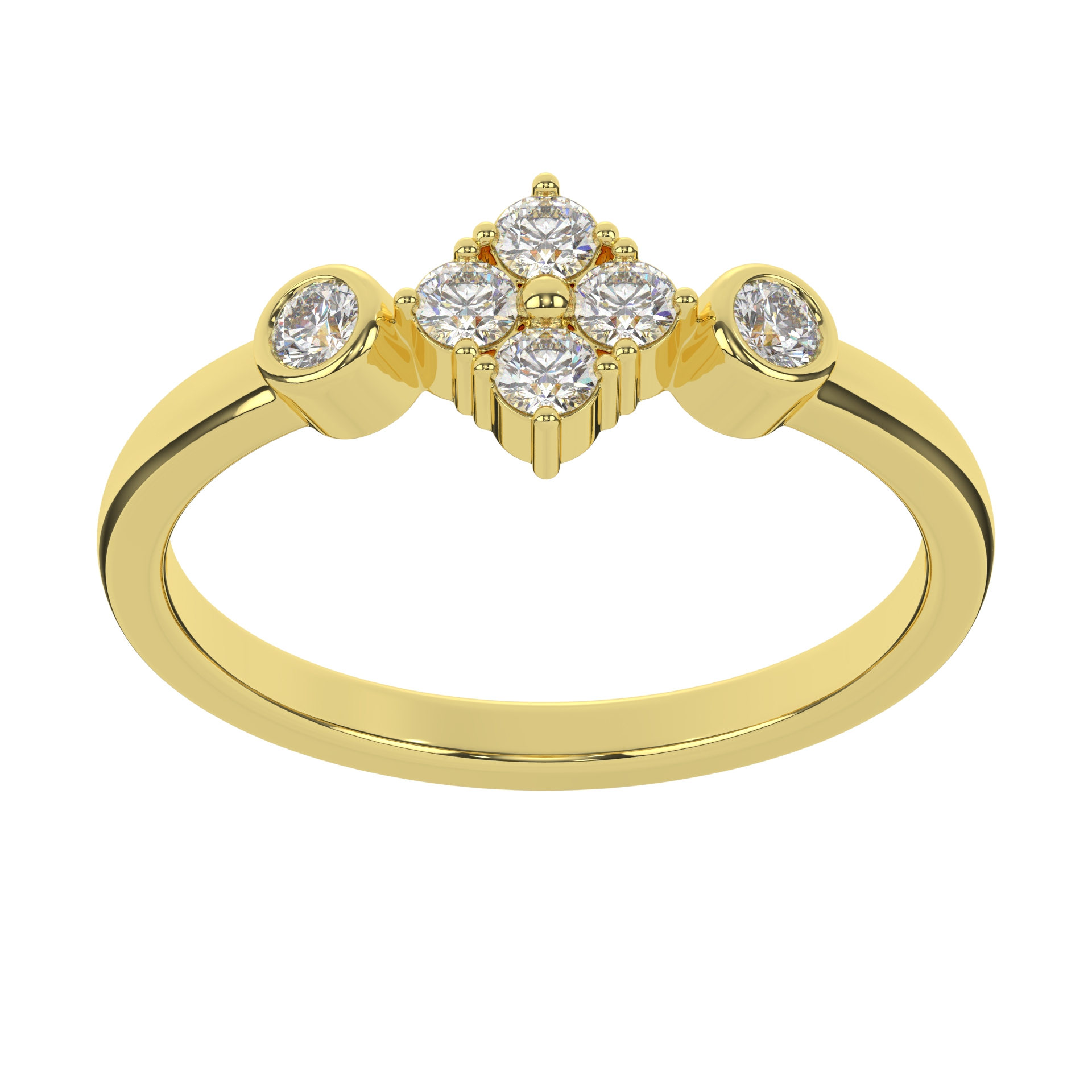 Stylish Cute Small Round Brilliant Cut Diamond Ring For Women