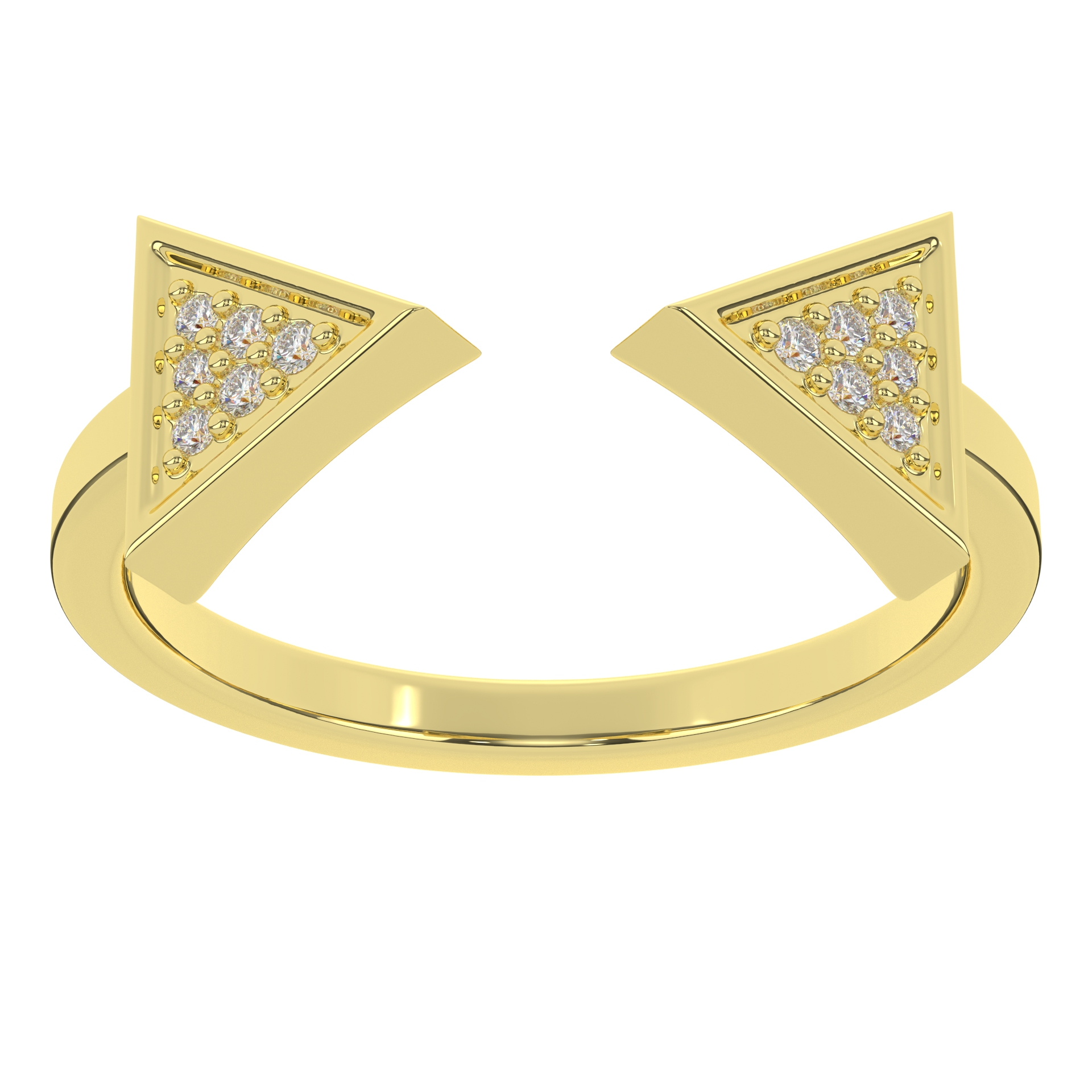 Fancy Classic Moissanite Round Cut Open Diamond Engagement Ring For Women