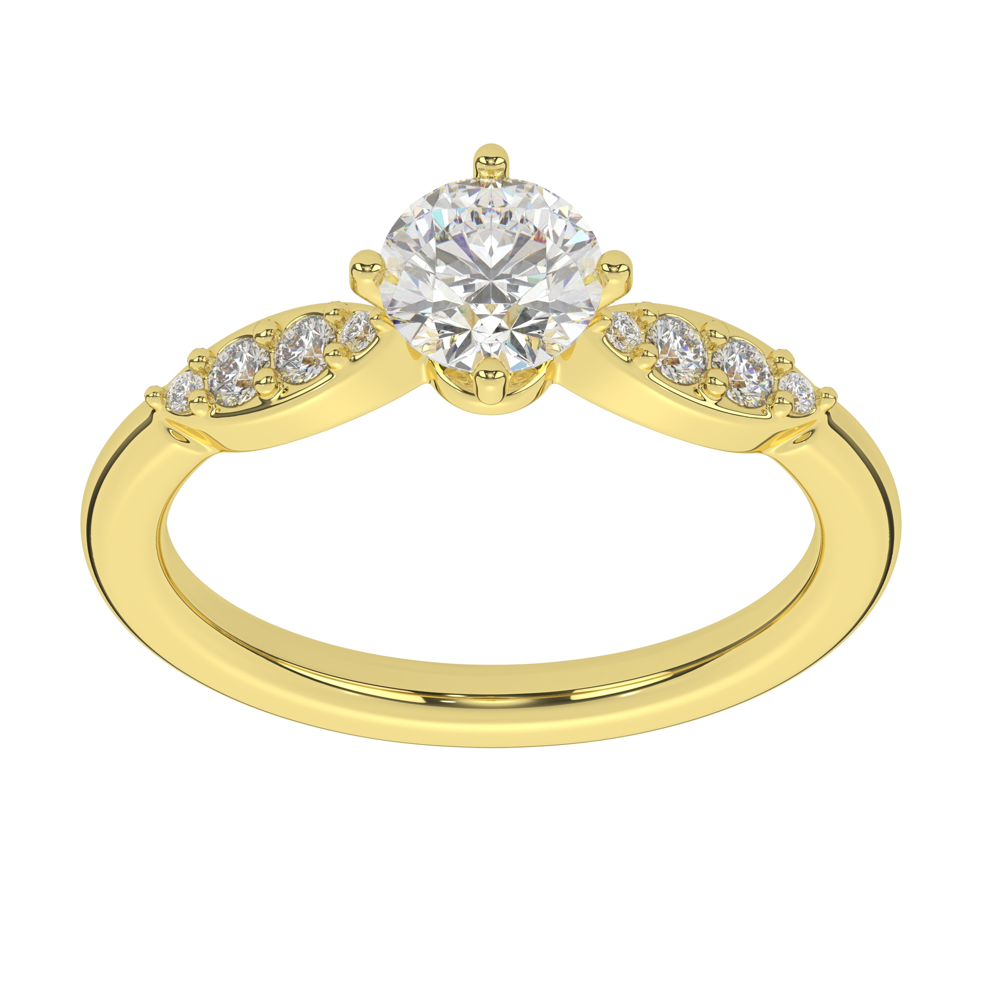 Moissanite Round Brilliant Cut With Prong Setting Solitaire Party Wearing Diamond Ring For Women