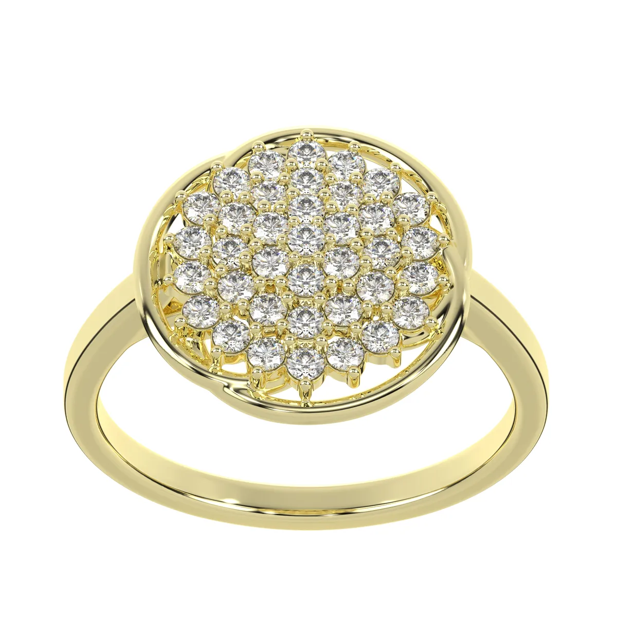 Floral Cluster Cocktail Ring