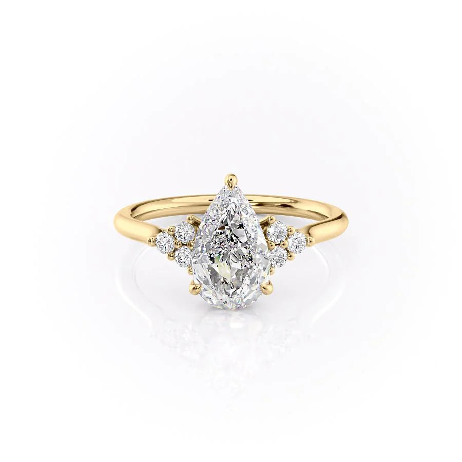 Moissanite Pear Cut With Prong Setting Unique Solitaire Diamond Wedding Ring For Women